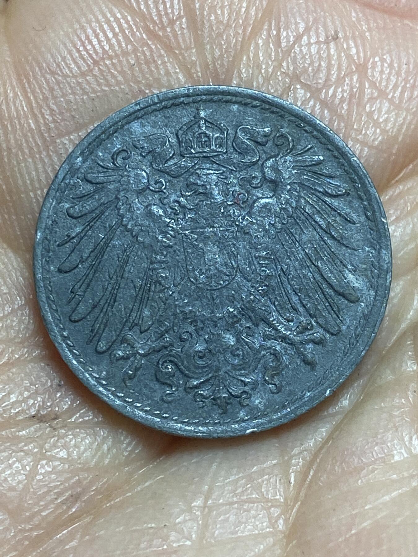 2026年第十三场(总第一百八十二场）外国好品散币场(免佣金) 德意志帝国1918年10芬尼锌币(威廉二世一战末期)