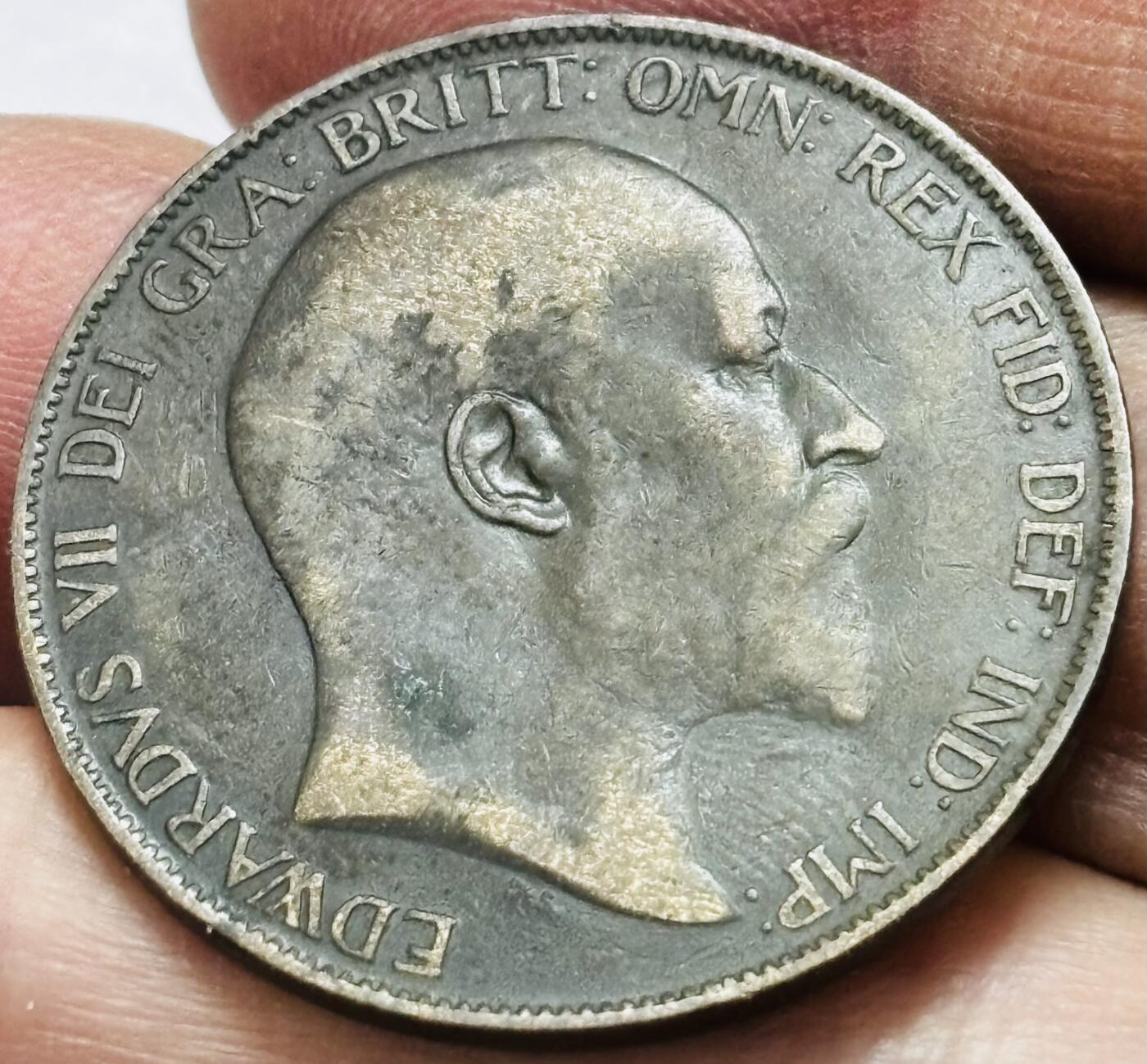 文馨钱币收藏 2026新年第四场（第 290 场）【长期接代拍品】 极美品 1905 年英国爱德华七世 1 便士大 铜币