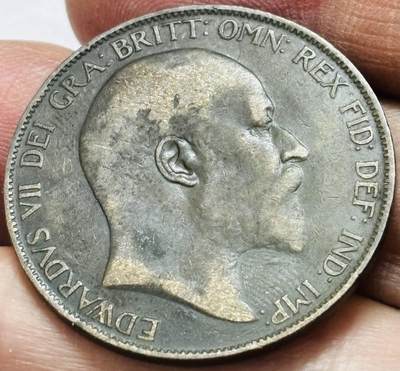 文馨钱币收藏 2026新年第四场（第 290 场）【长期接代拍品】 - 极美品 1905 年英国爱德华七世 1 便士大 铜币