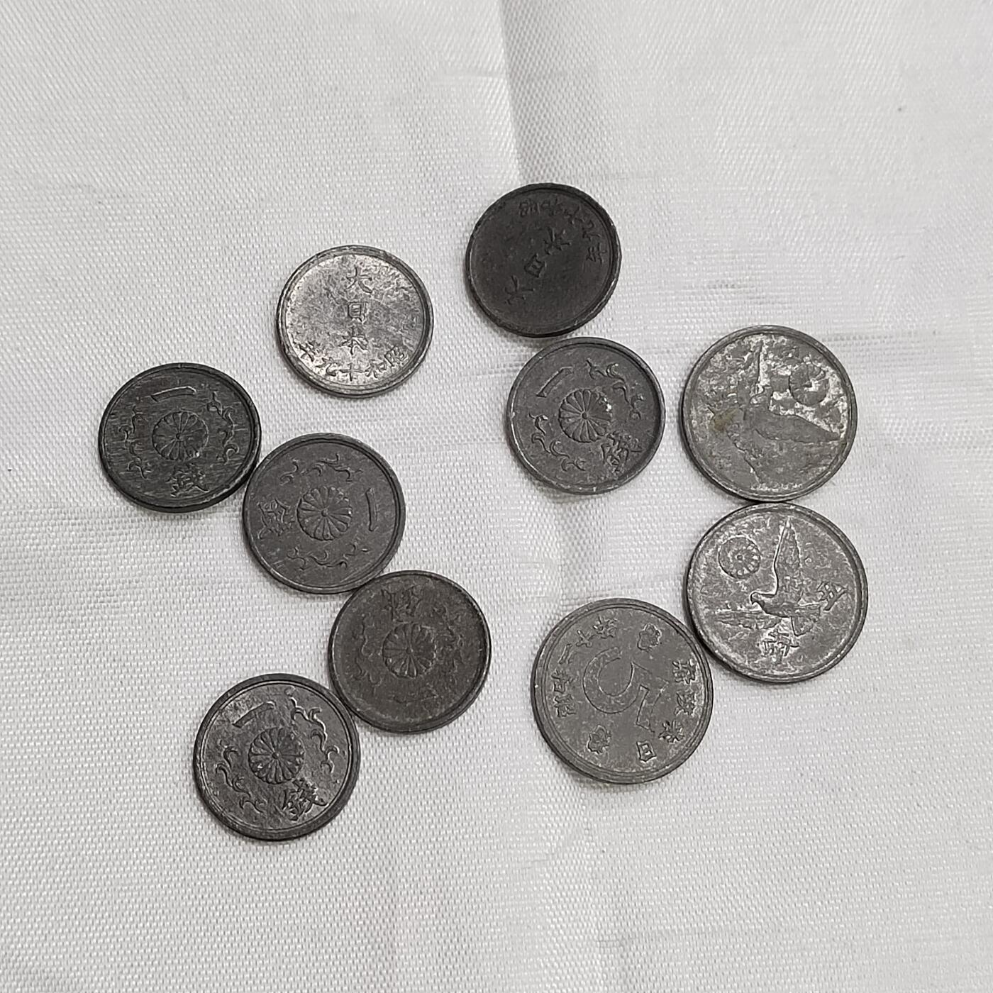 PCAI钱币  22-726  日本币专场 日本早期硬币一组10枚