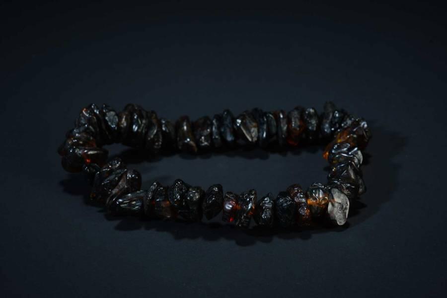 上海都达杂项专场五（全场包邮） 天然琥珀碎石手链 附鉴定证书87-74