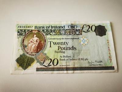 零零发流通品外国纸币拍卖 无佣金 - 北爱尔兰20