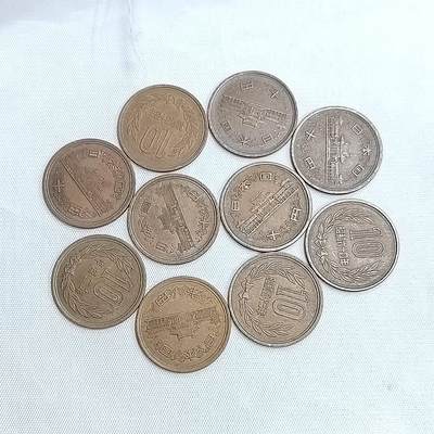 PCAI钱币  22-726  日本币专场 - 日本早期硬币一组10枚