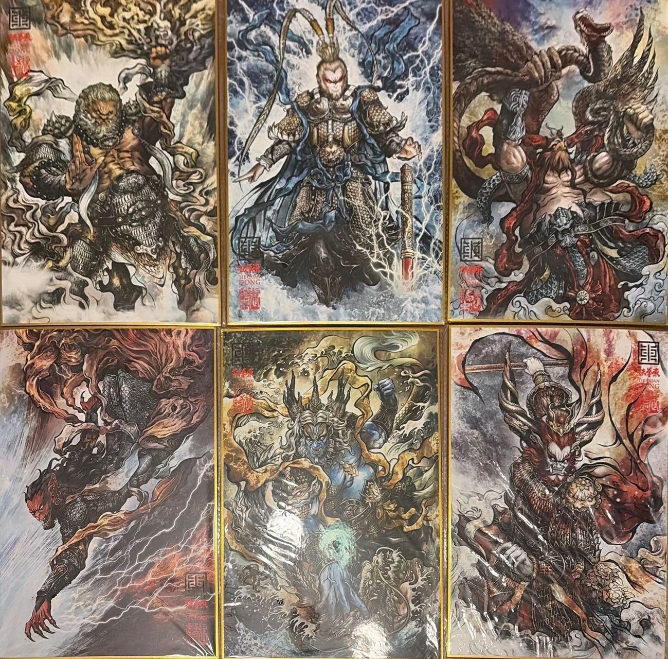 秋萤阁第43期 (1月23号周五晚上21点截拍，欢迎竞拍)  张建东亲签色纸 13/20 每一张都有亲签防伪码 共6张