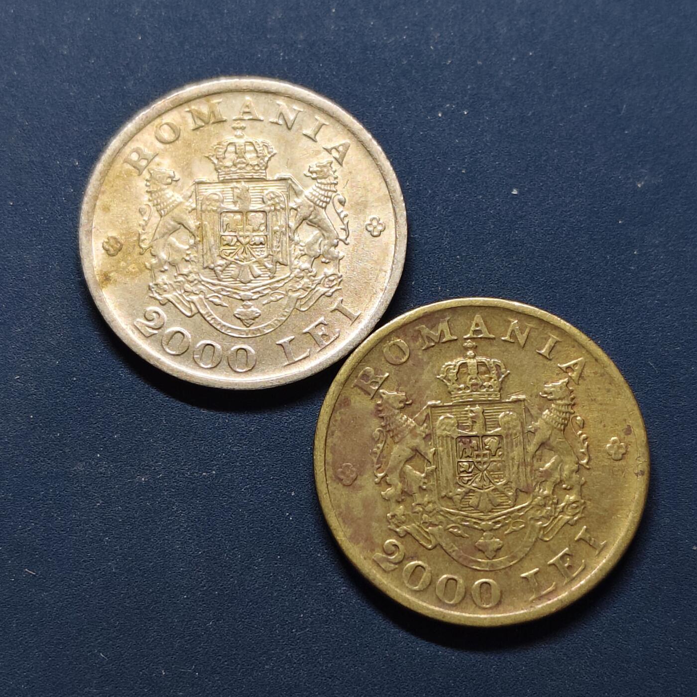 【全场包邮】纯粹捡漏拍496场-持续更新中 罗马尼亚1946年米哈依一世2000列伊2枚一组
