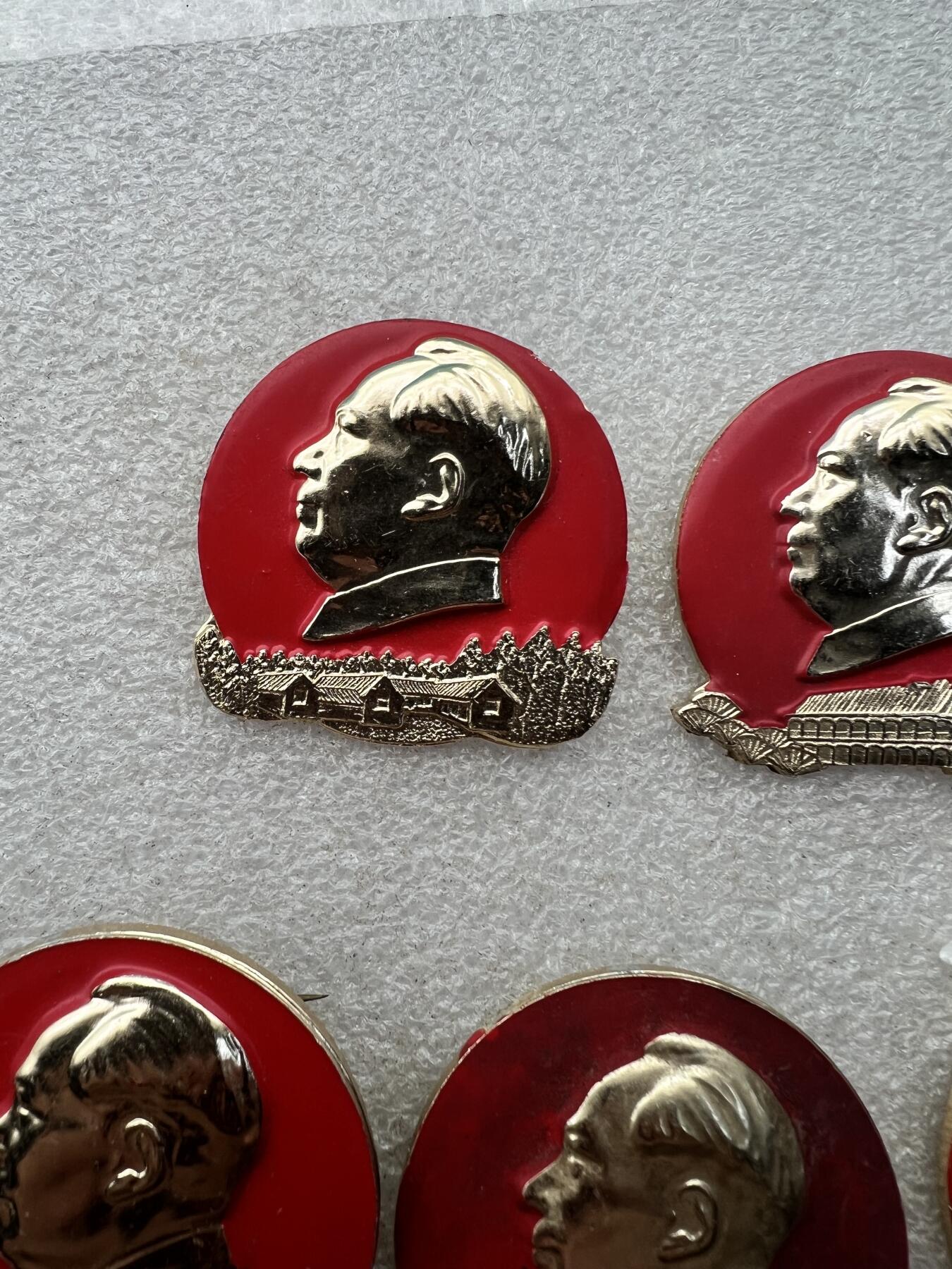 真品毛主席像章、 真品毛主席像章