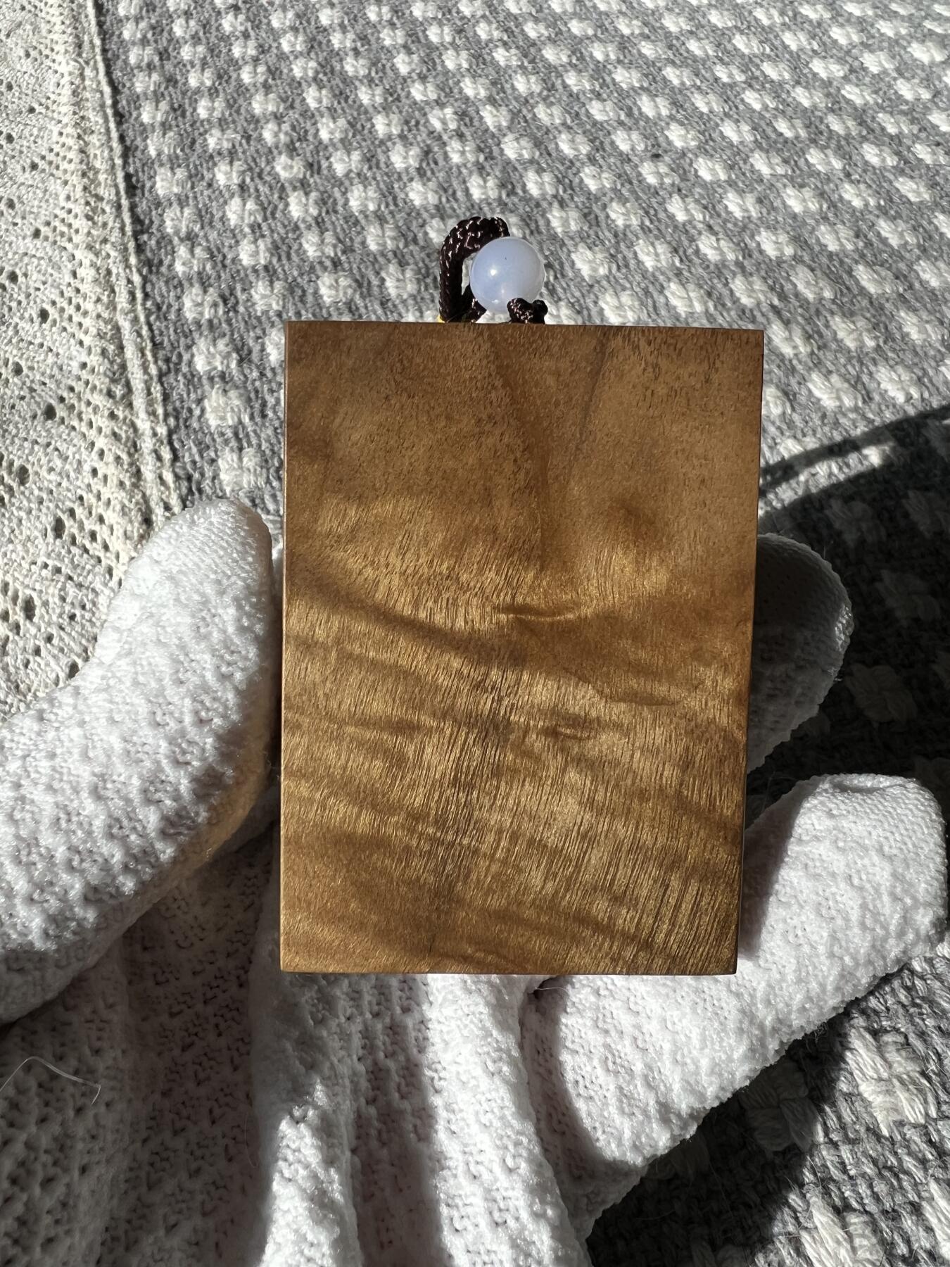 零元拍：B30金丝楠平安无事牌，满水波香喷喷的小金砖，金光闪闪，66.5/48/13MM