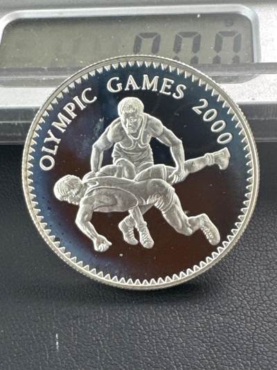 ❤️【币观天下】❤️ 第340期钱币拍卖- 2026.1.23周五晚上6点半场-长期征集拍品 - 蒙古2000年奥运会摔跤500图精制银币20.13克