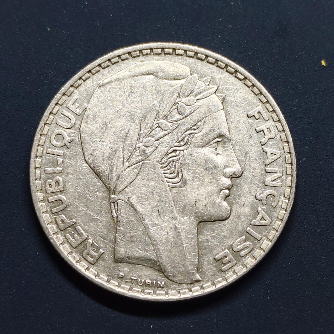 【全场包邮】纯粹捡漏拍497场-持续更新中 法国1934年女神像20法郎银币【35毫米20克68%】