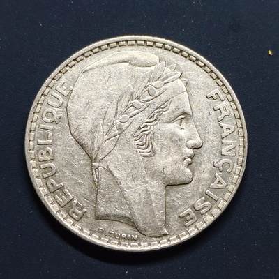 【全场包邮】纯粹捡漏拍497场-持续更新中 - 法国1934年女神像20法郎银币【35毫米20克68%】