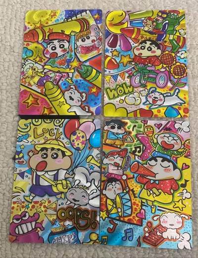 春节前倒数第三场！！龙虎卡牌-七三场（满200元包邮，无佣金，每周六结拍，欢迎送拍） - 粗闪4张 奇点 蜡笔小新第一弹 一套