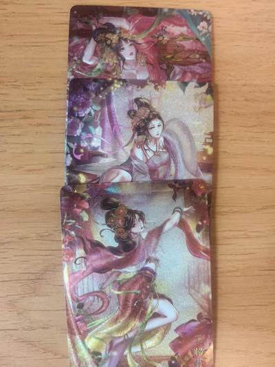 阳大大卡牌拍卖第95期（持续收拍品，周五晚上九点截拍，进群福利早知道） - 【四大美人】焱卡文化 燎原绝色绘卷 貂蝉+王昭君 3张