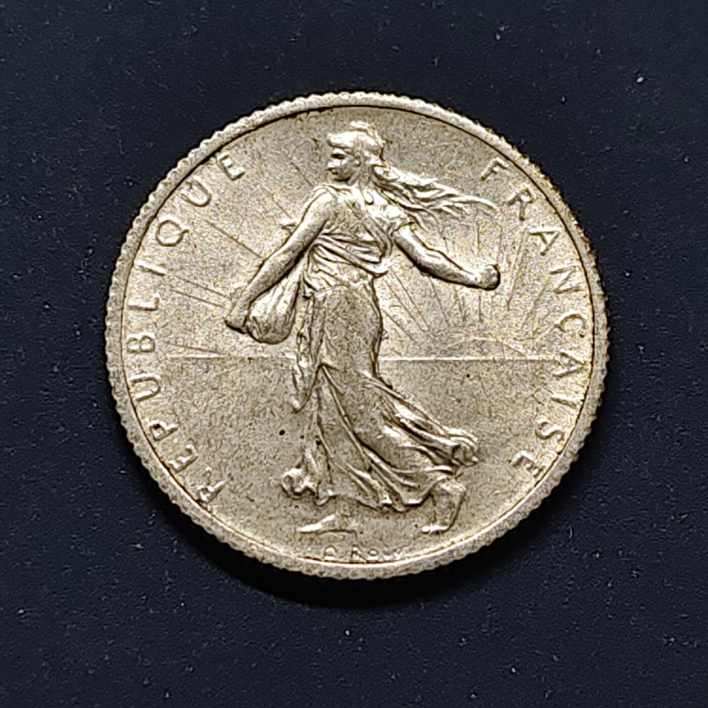 【全场包邮】纯粹捡漏拍496场-持续更新中 法国1918年播种女神1法郎银币【23毫米5克83.5%】