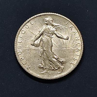 【全场包邮】纯粹捡漏拍496场-持续更新中 - 法国1918年播种女神1法郎银币【23毫米5克83.5%】