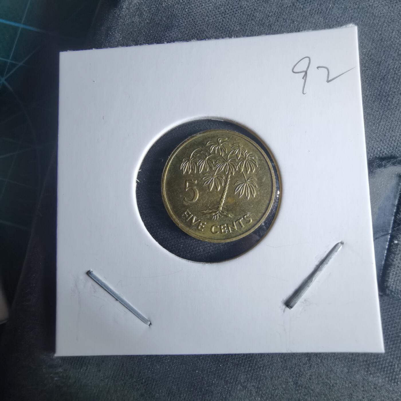 沼泽如烟--第970场 塞舌尔1992年五分