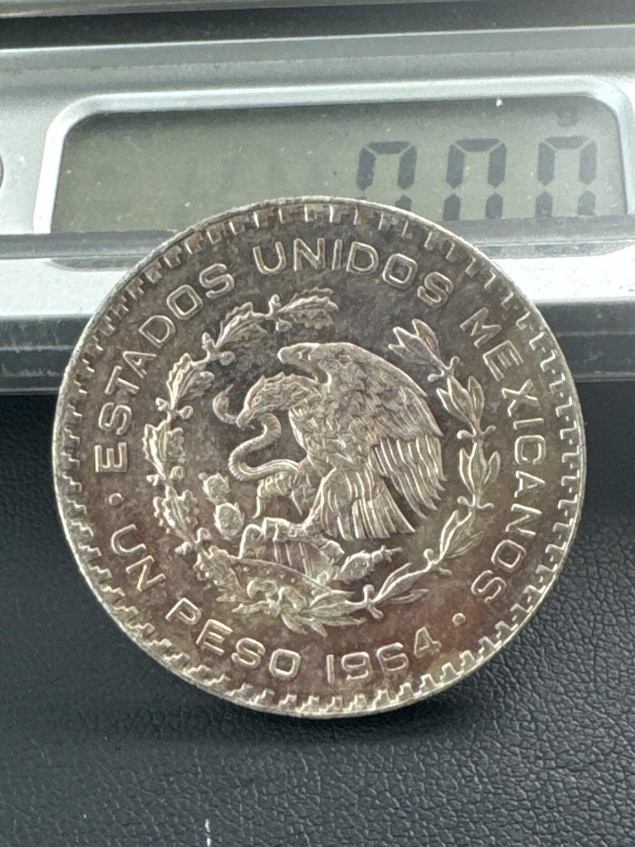 ❤️【币观天下】❤️ 第340期钱币拍卖- 2026.1.23周五晚上6点半场-长期征集拍品 墨西哥1964年1比索银币15.98克