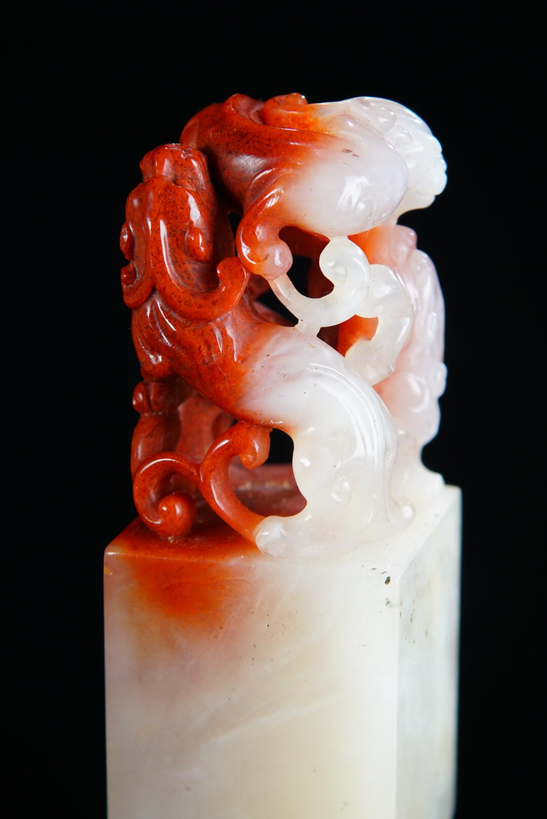 方寸藏珍·寿山田黄印章专场（一） 寿山高山石《三螭献瑞》印章