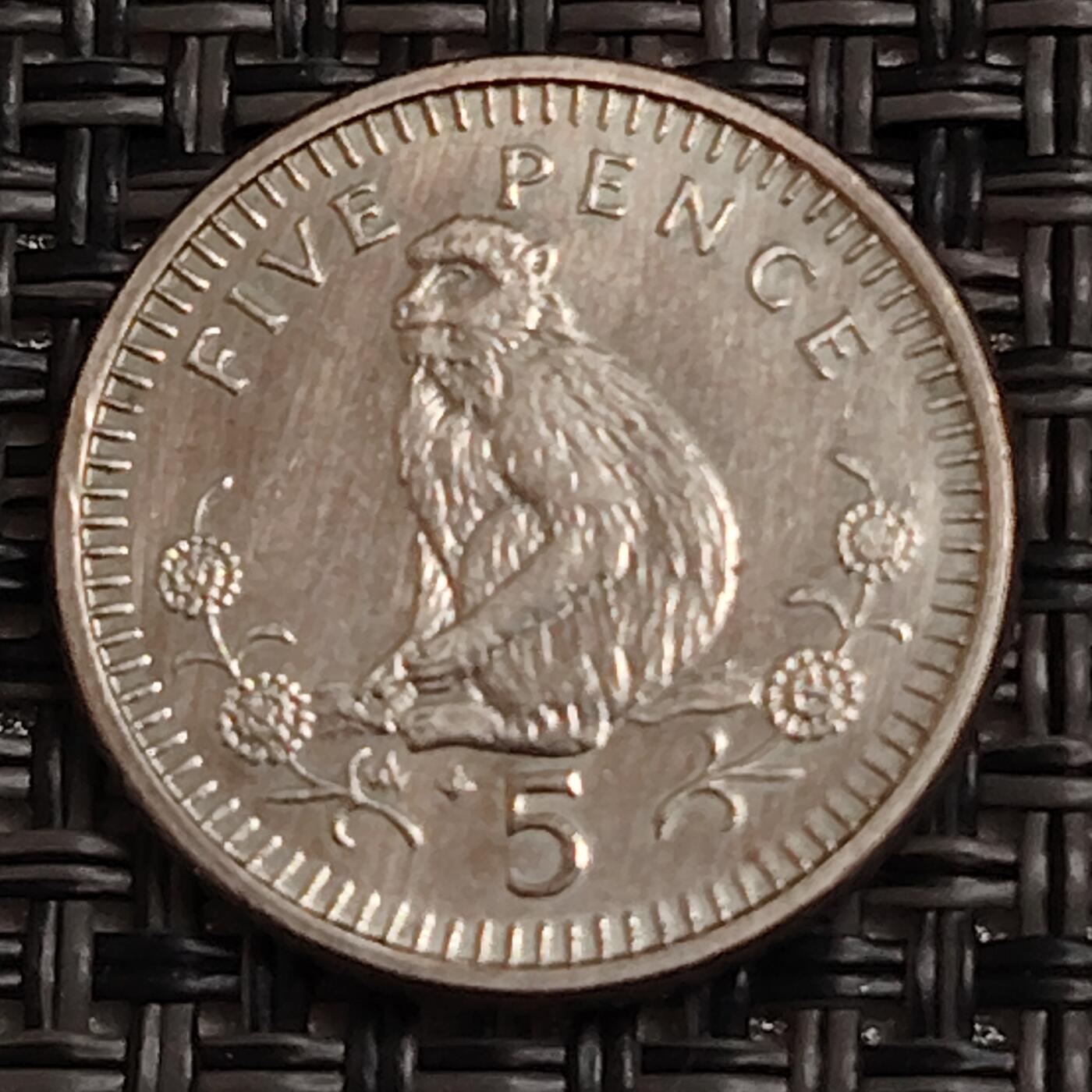 布加迪🐬～世界钱币(上海)🌾第 271 期 /  各国套币和散币 直布罗陀🇬🇮 1991年 5分