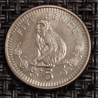 布加迪🐬～世界钱币(上海)🌾第 271 期 /  各国套币和散币 - 直布罗陀🇬🇮 1991年 5分