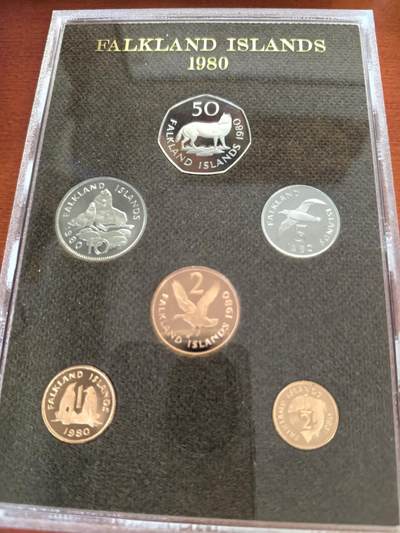 长老汇蛇年精选第九十四场拍卖 - 1980 福克兰群岛精制套币6枚盒证全