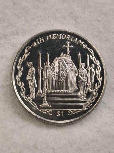 G&W世界散币，银币处理专场（第44场） - 英属维尔京2002年1元  伊丽莎白王太后逝世  克朗型