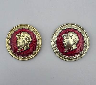 红色记忆-毛泽东主席像章-两枚 - 红色记忆-毛泽东主席像章-两枚