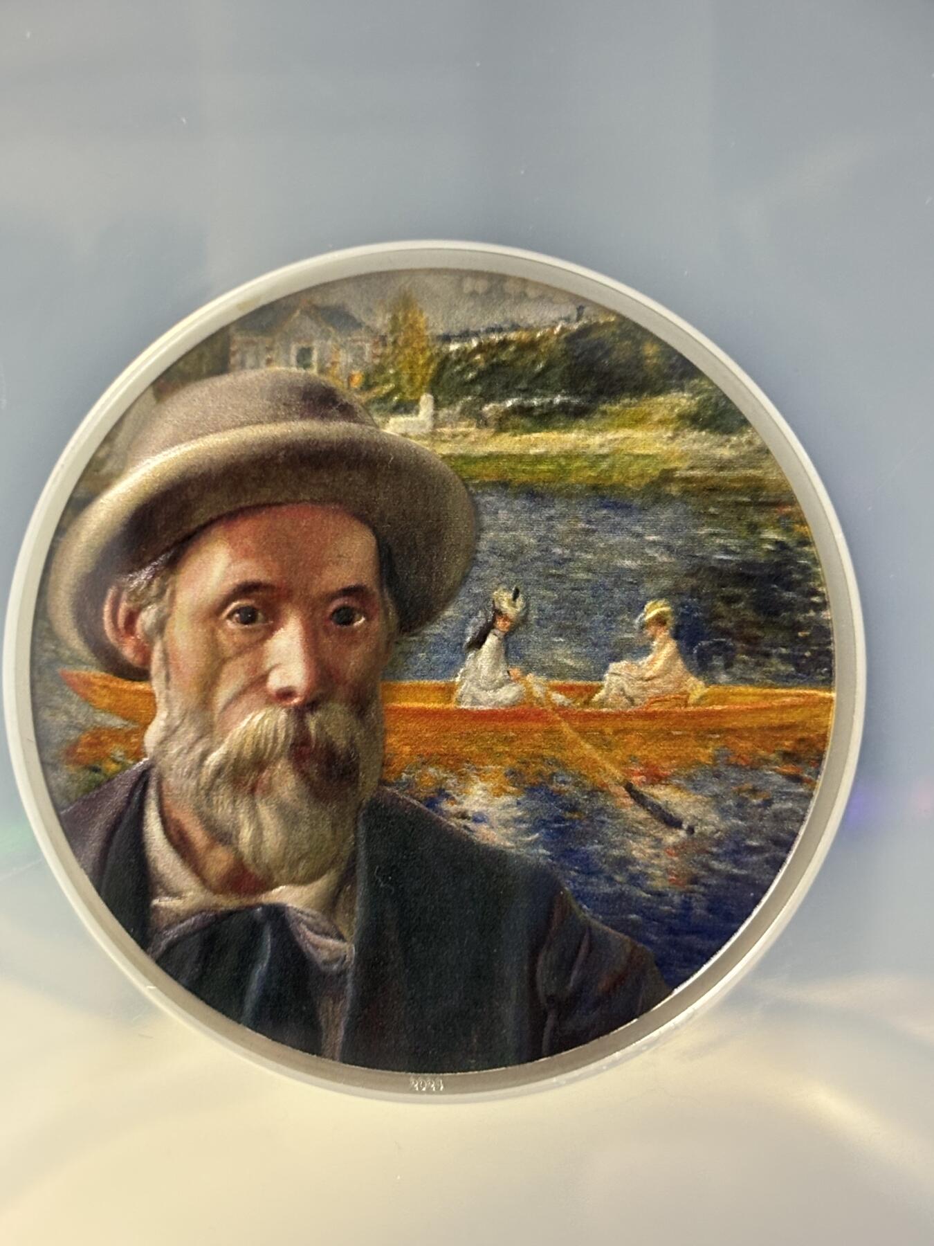 第189期拍卖 库克2024年绘画大师雷诺阿银币NGC-PF70首无盒无证书，9999银，发行999枚