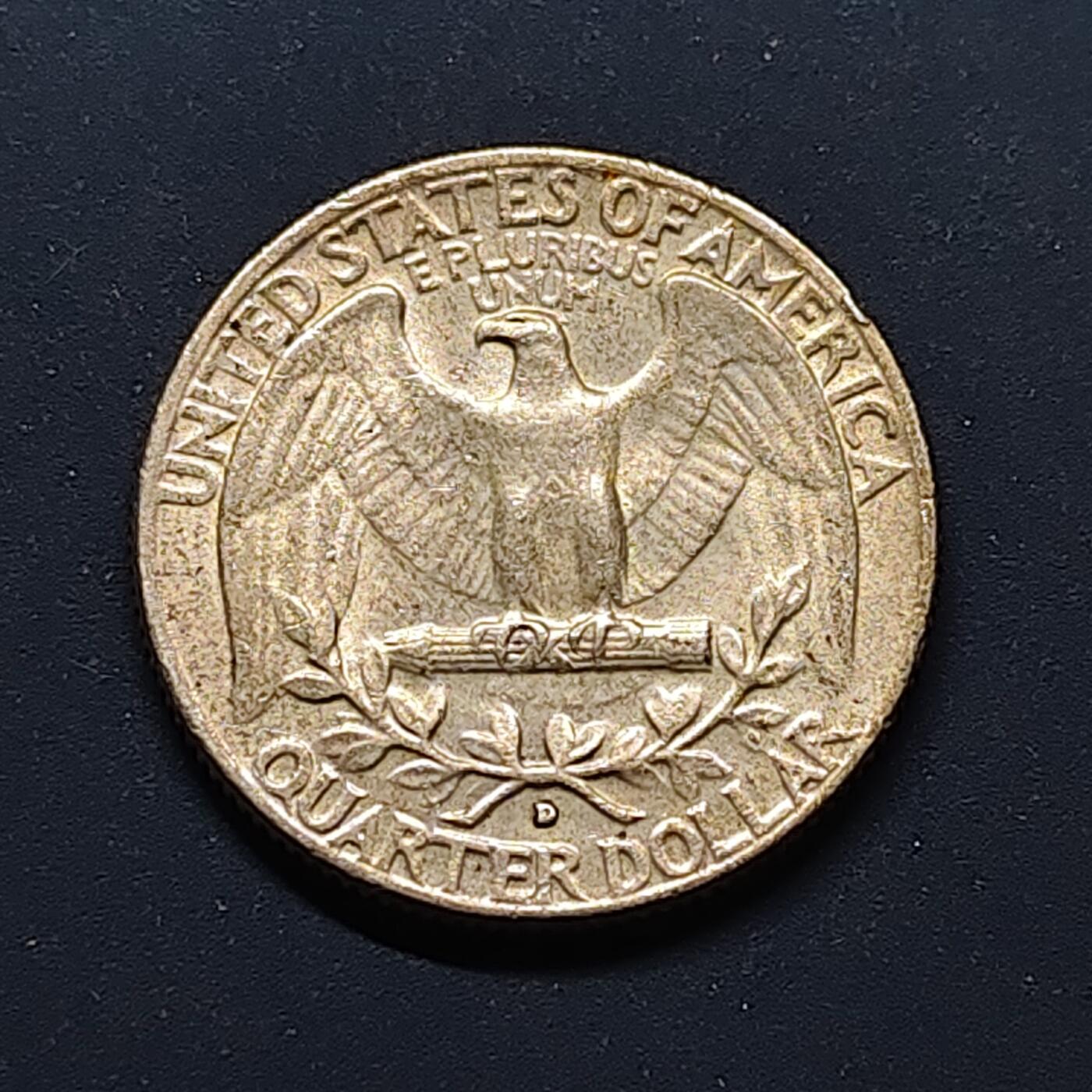 【全场包邮】纯粹捡漏拍496场-持续更新中 美国1964年华盛顿25分银币【24.3毫米6.25克90%】