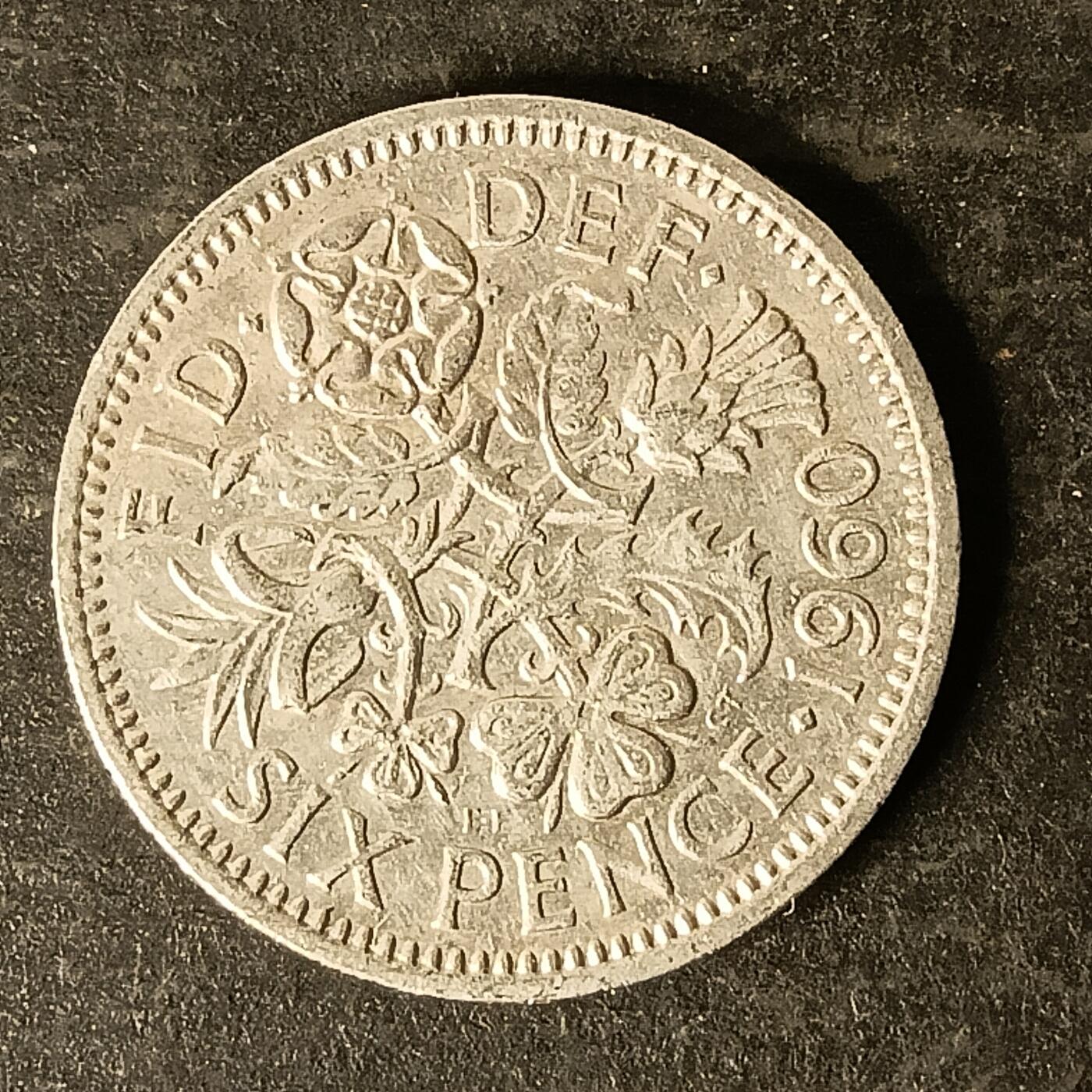 逸泉钱币2026A第五场A各国纸币沙俄散币纪念币系列A702-882 770 英国6便士幸运币