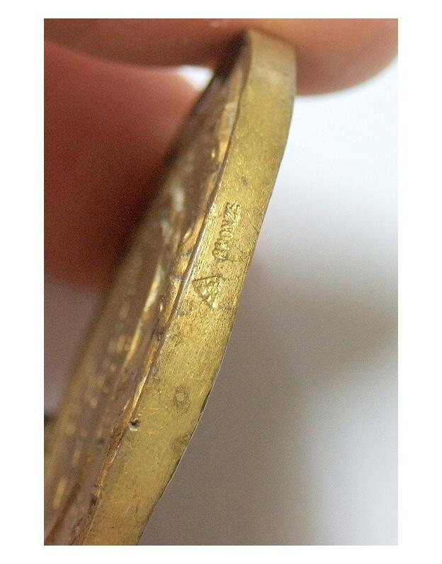 法国1927年 女神玛丽安娜高浮雕精制大镀金章 45MM