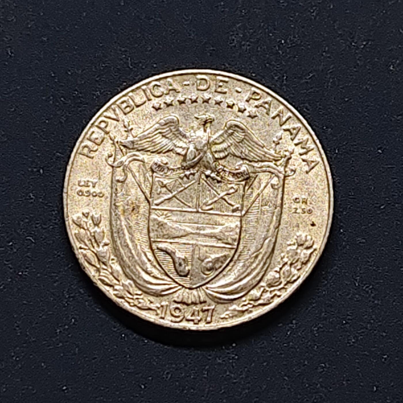 【全场包邮】纯粹捡漏拍496场-持续更新中 巴拿马1947年1/10巴波亚银币【18毫米2.5克90%】