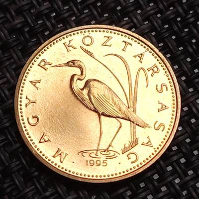 布加迪🐬～世界钱币(上海)🌾第 271 期 /  各国套币和散币 - 匈牙利🇭🇺 1995年 5弗林 原光好品