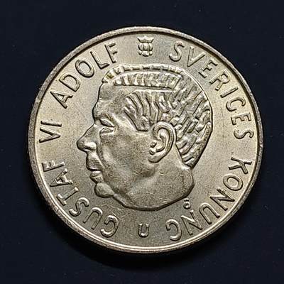 【全场包邮】纯粹捡漏拍497场-持续更新中 - 瑞典1965年古斯塔夫六世2克朗银币【31毫米14克40%】