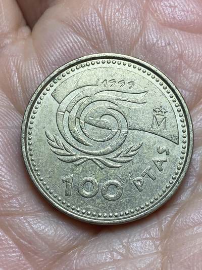 2026年第十三场(总第一百八十二场）外国好品散币场(免佣金) - 西班牙🇪🇸1999单年份100比塞塔(国际老年人年纪念币)