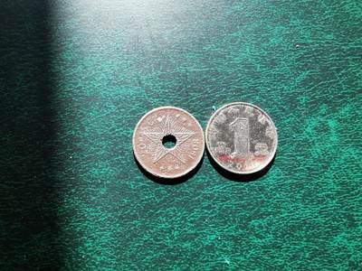 零零发外国硬币拍卖 无佣金 - 比属刚果1908年20分 年份少