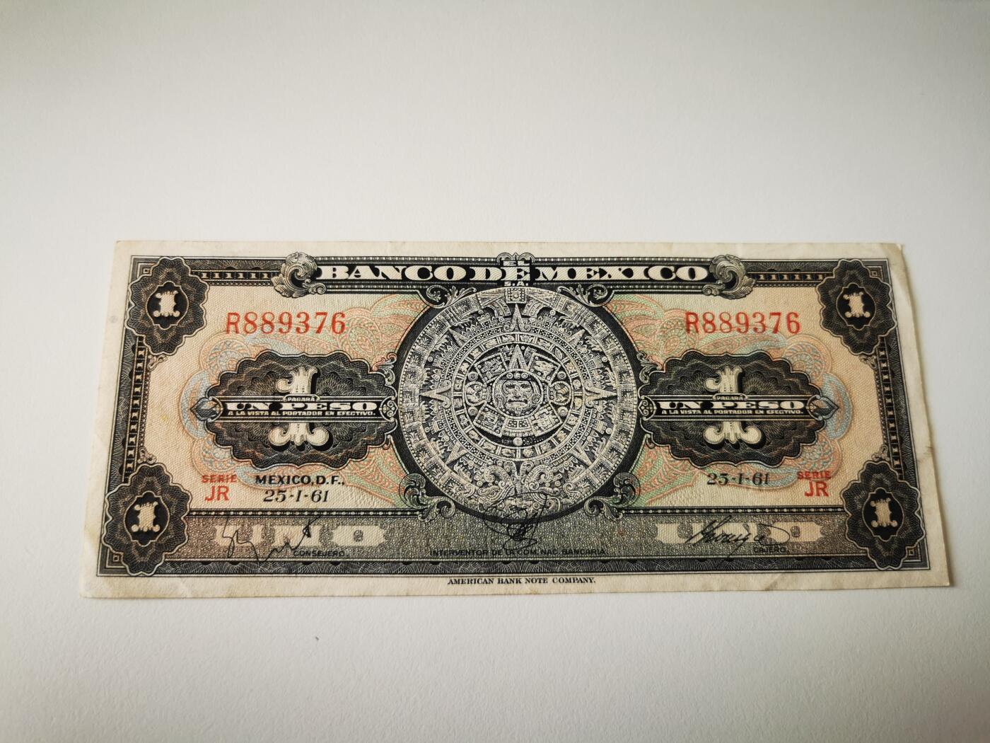 零零发流通品外国纸币拍卖 无佣金 墨西哥两张