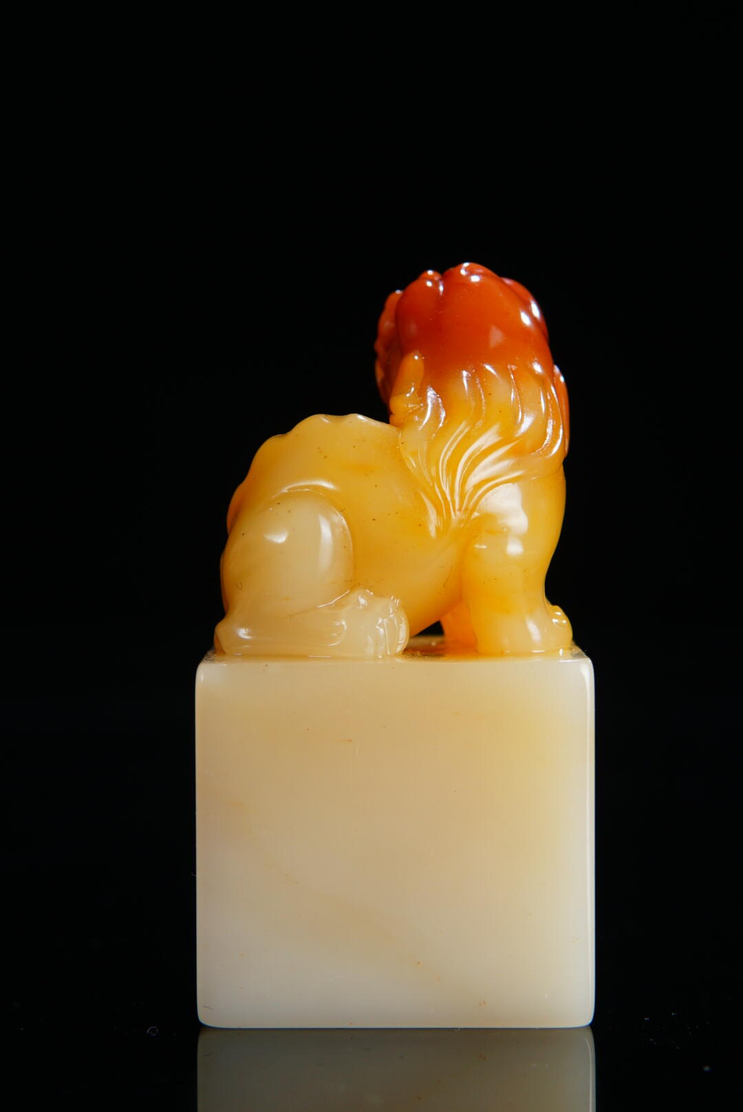 方寸藏珍·寿山田黄印章专场（一） 寿山芙蓉石《狻猊》钮章