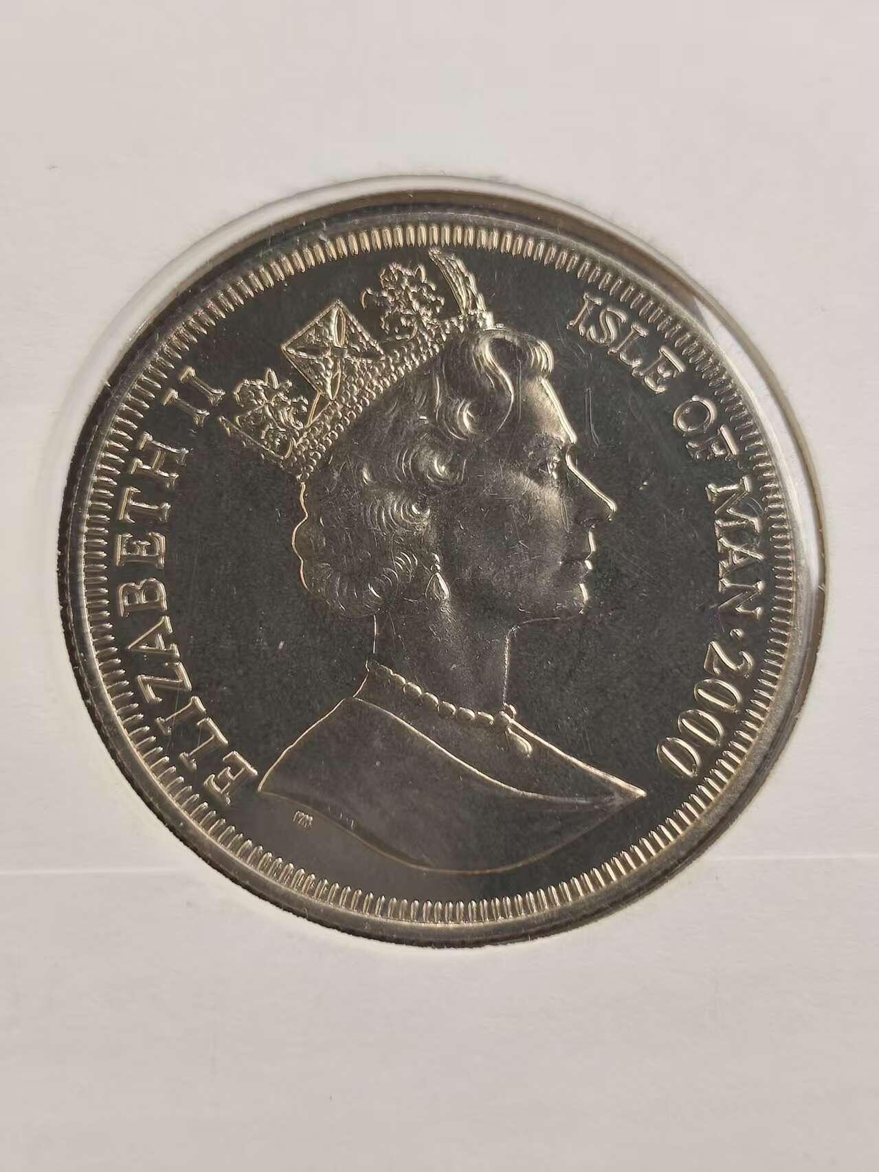 G&W世界散币，银币处理专场（第44场） 首日封 马恩岛2000年1克朗  人类首次登月31周年  克朗型