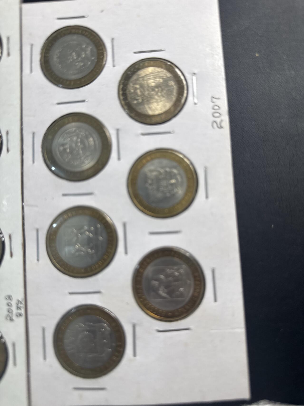 ❤️【币观天下】❤️ 第340期钱币拍卖- 2026.1.23周五晚上6点半场-长期征集拍品 俄罗斯2005-2009年双色纪念币10卢布40枚一套