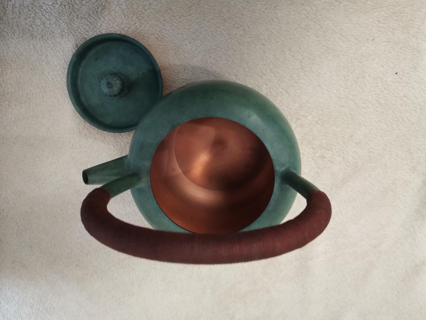 流金岁月•腊八八宝集锦集粹 “朱炳仁铜”——毛泽东字体款“天天向上”铜壶（纯铜，原价2880元，高21cm）