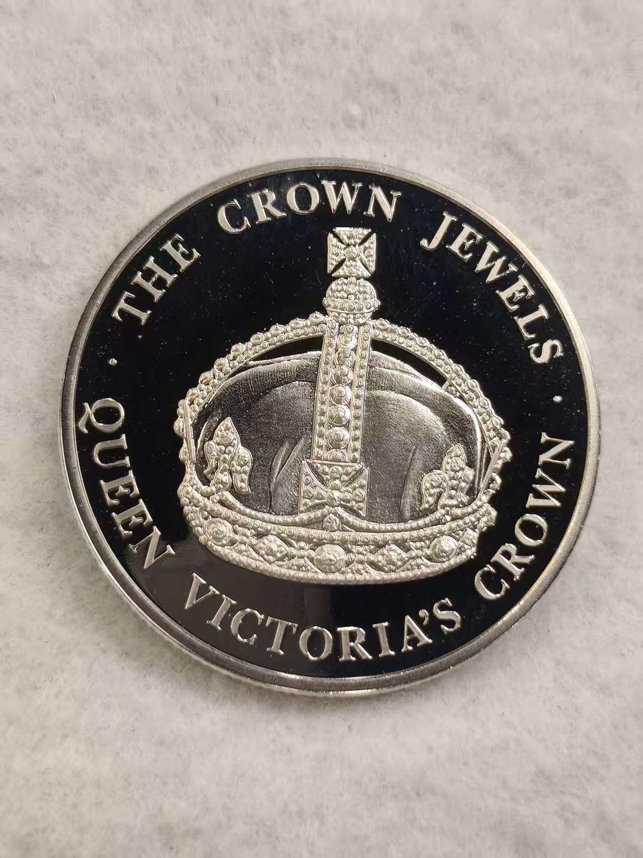 G&W世界散币，银币处理专场（第44场） 特克斯凯克斯2004年5克朗  英国王室珍宝维多利亚女王加冕王冠  克朗型