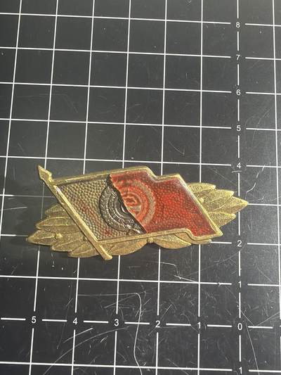 古冰库章牌勋赏收藏0起拍卖 - 东德特级工战队徽章 