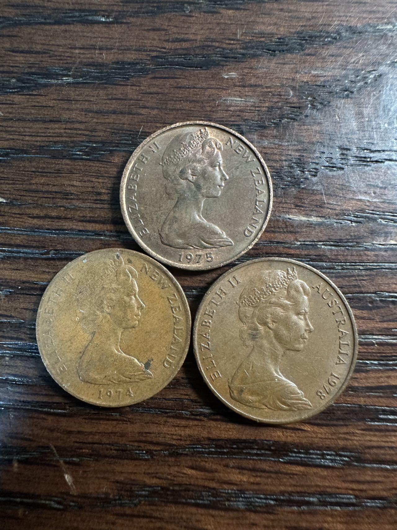 蒂克钱币- 第56场 外国散币免佣金限时拍 新西兰 澳大利亚硬币三枚