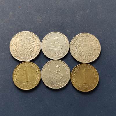 【全场包邮】纯粹捡漏拍496场-持续更新中 - 奥地利各年份散币6枚一组