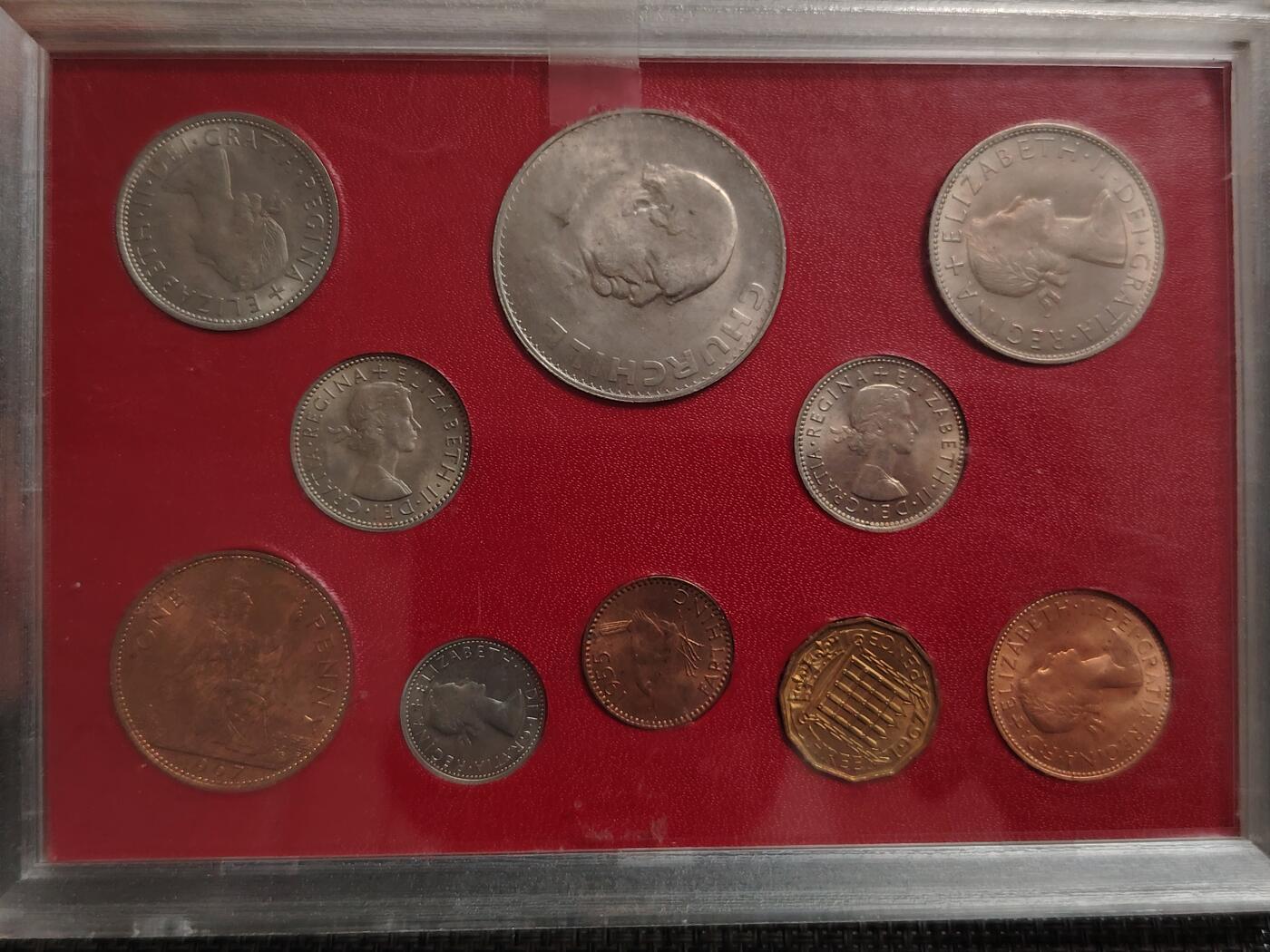 布加迪🐬～世界钱币(上海)🌾第 271 期 /  各国套币和散币 英国🇬🇧 1965～1967年 老版10枚盒装套币