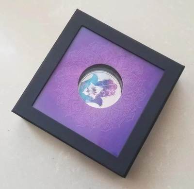 ❤️【币观天下】❤️ 第340期钱币拍卖- 2026.1.23周五晚上6点半场-长期征集拍品 - 帕劳2021年法蒂玛之手1盎司彩色纪念银币带证书包装