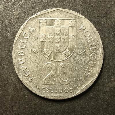 逸泉钱币2026A第五场A各国纸币沙俄散币纪念币系列A702-882 - 740 葡萄牙20埃斯库多白铜硬币