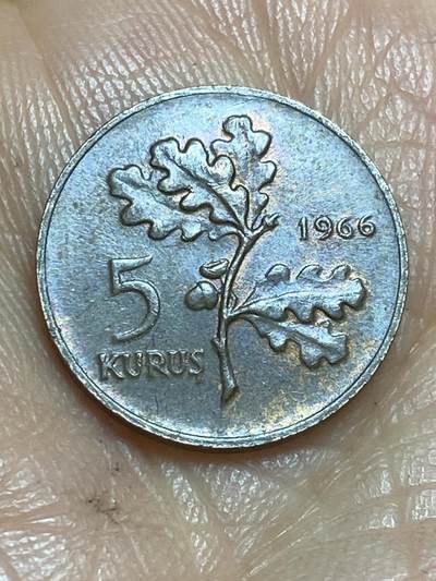 2026年第十三场(总第一百八十二场）外国好品散币场(免佣金) - 土耳其🇹🇷1966年5库鲁什(第五套第一版，2.5克版)