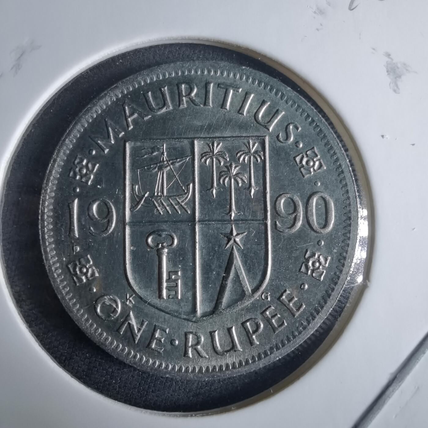 沼泽如烟--第970场 毛里求斯1990年1卢比