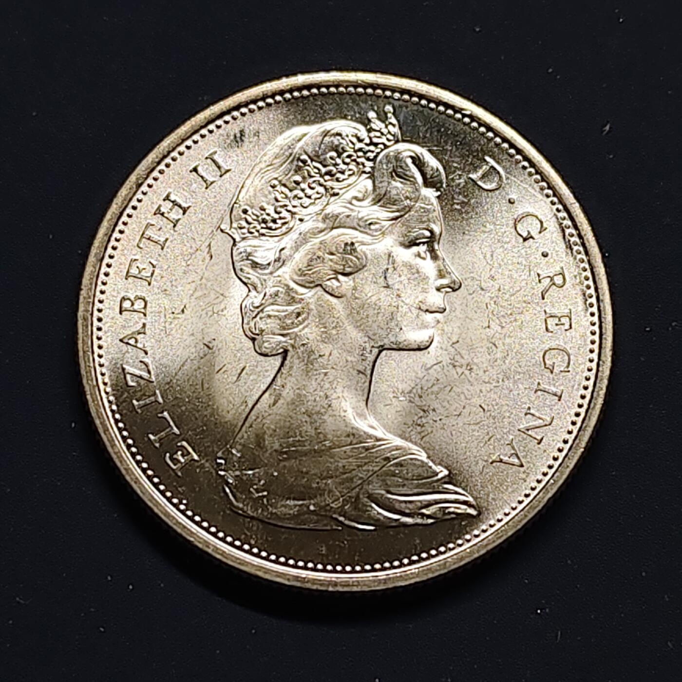 【全场包邮】纯粹捡漏拍497场-持续更新中 加拿大1967年50分联邦百年纪念银币【29.7毫米11.66克80%】